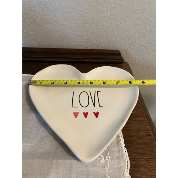 Rae Dunn Valentines Heart Love with Hearts Plate - Picture 3 of 5